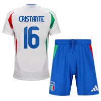 Maglia Calcio Italia Bryan Cristante #16 Seconda Divisa Bambino Europei 2024 Manica Corta (+ pantaloncini)